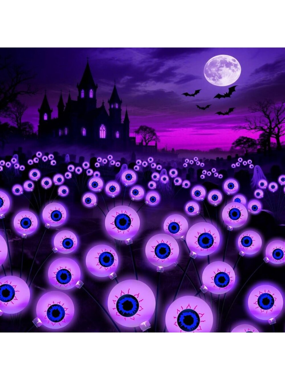 4 Pack Purple Artificial Butterfly Flower Solar Garden Lights Decorations